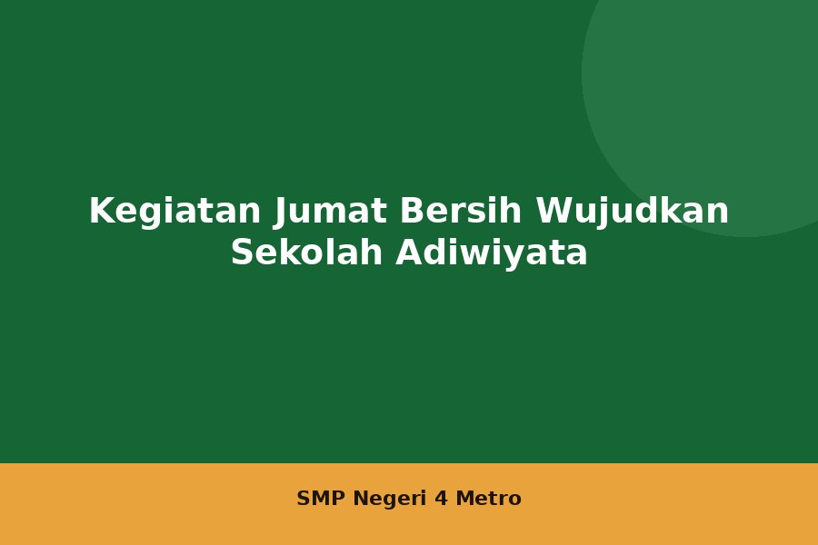 Kegiatan Jumat Bersih Wujudkan Sekolah Adiwiyata